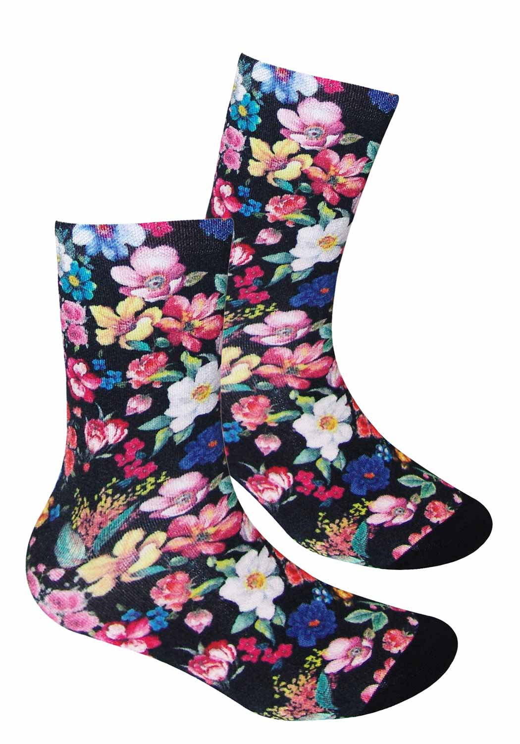 COOL7- 3D Print women's bamboo socks Flowery