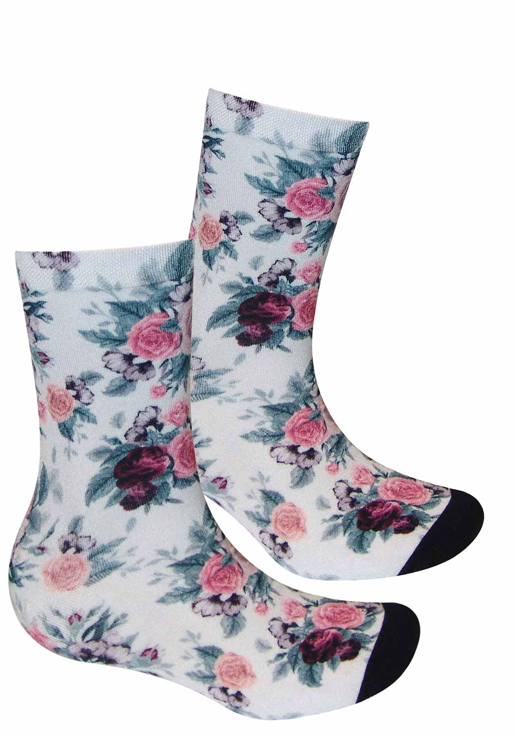 COOL7- 3D Print women's bamboo socks Roses